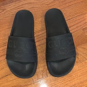 Gucci Logo Rubber Slide Sandal